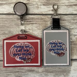 Hang On, Let Me Overthink This ID Badge Holder ITH In The Hoop Digital Download for Machine Embroidery Pattern, Design (4x4 Hoop)