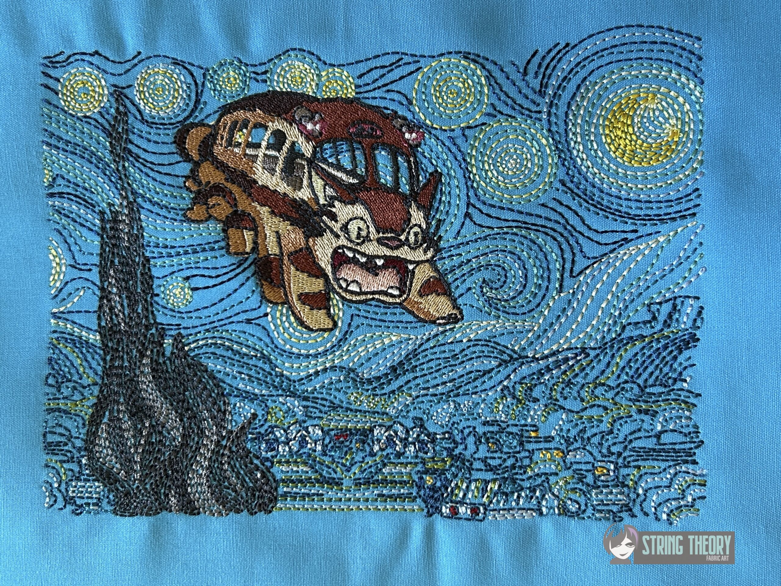 Starry Catbus Digital Download for Machine Embroidery Pattern, Design (5×7, 6×10, 7×11, 8×12 Hoop) - Image 4