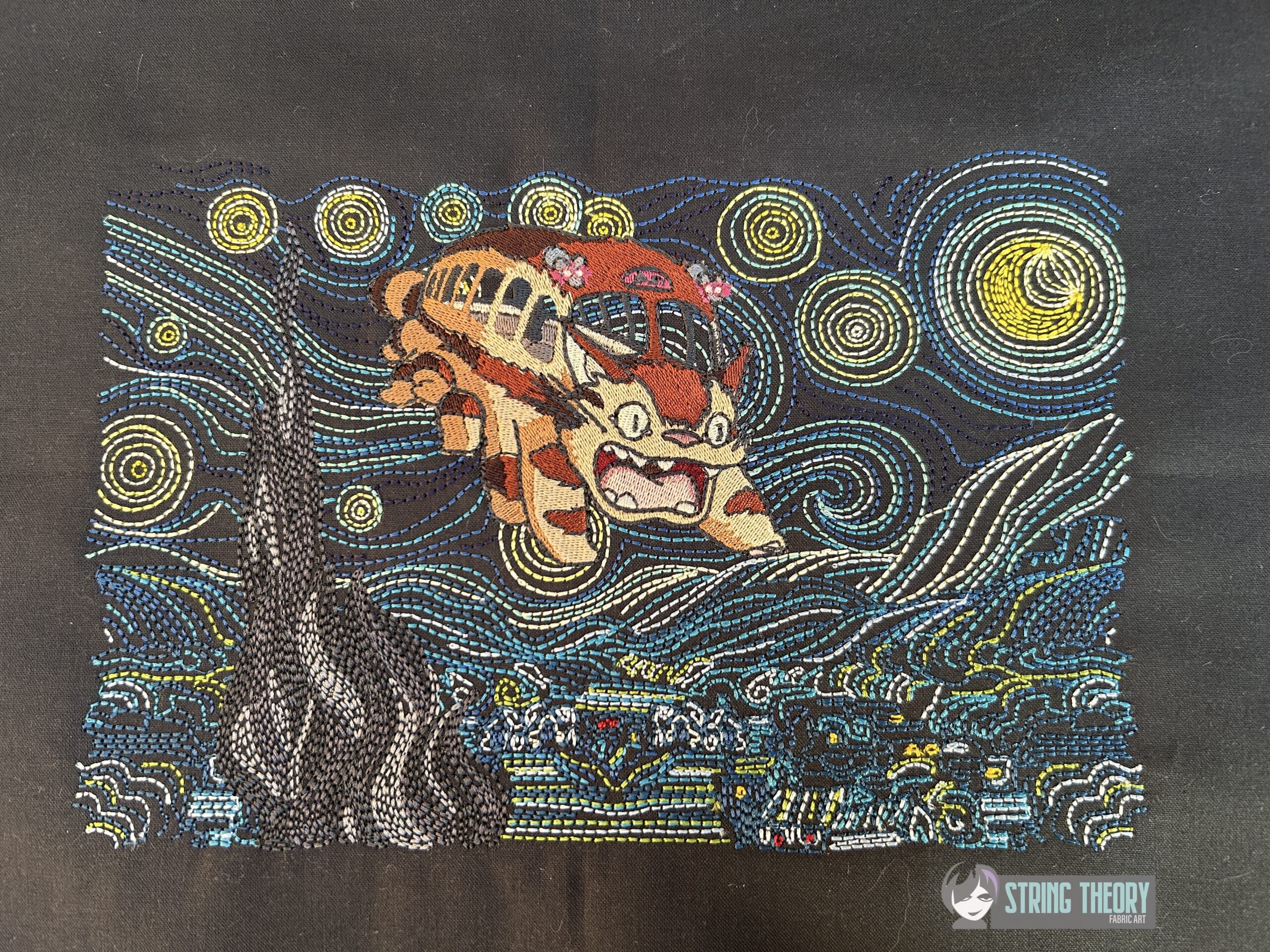 Starry Catbus Digital Download for Machine Embroidery Pattern, Design (5×7, 6×10, 7×11, 8×12 Hoop) - Image 3