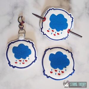 Care Bear Grumpy Bear Symbol ITH machine embroidery design