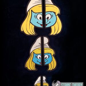 Split Smurfette machine embroidery design