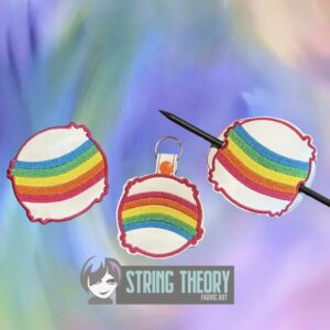 Care Bear Cheer Bear Symbol ITH machine embroidery design