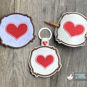 Care Bear Tenderheart Bear Symbol ITH machine embroidery design