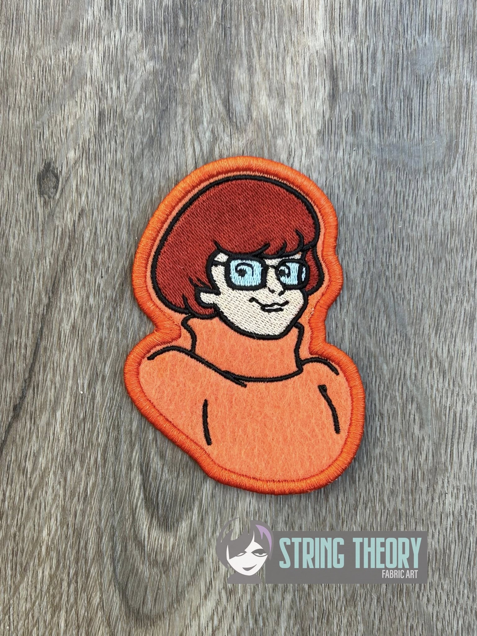 Scooby Doo Velma fob patch machine embroidery design