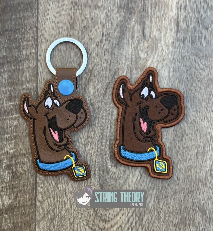 Scooby Doo fob patch machine embroidery design