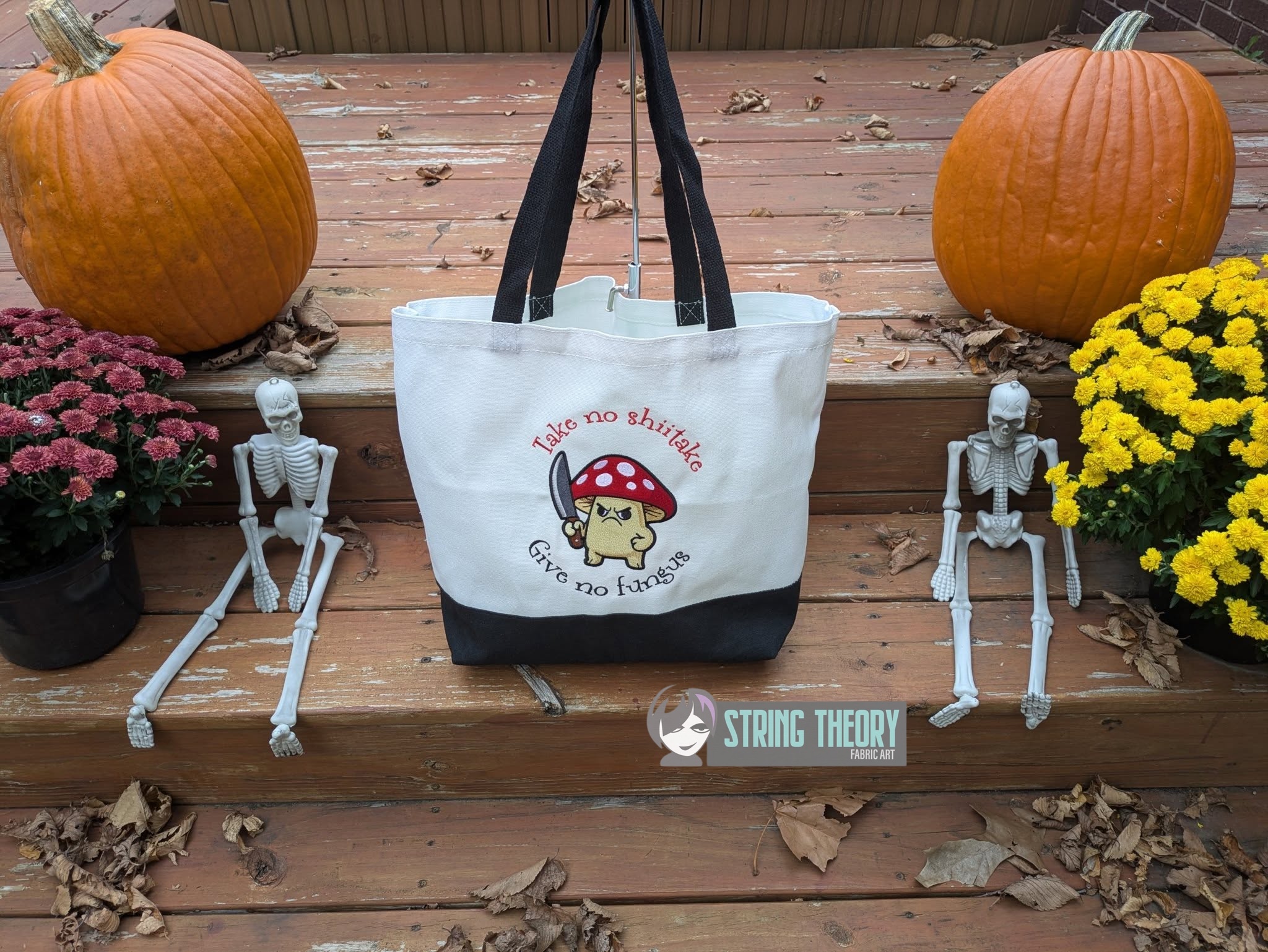 Stabby Mushroom Take no Shittkae Give No Fungus machine embroidery design