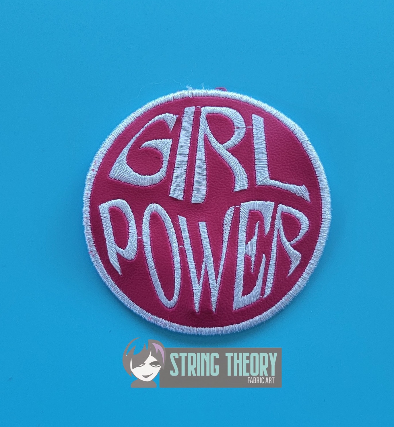 Girl Power patch ITH machine embroidery design