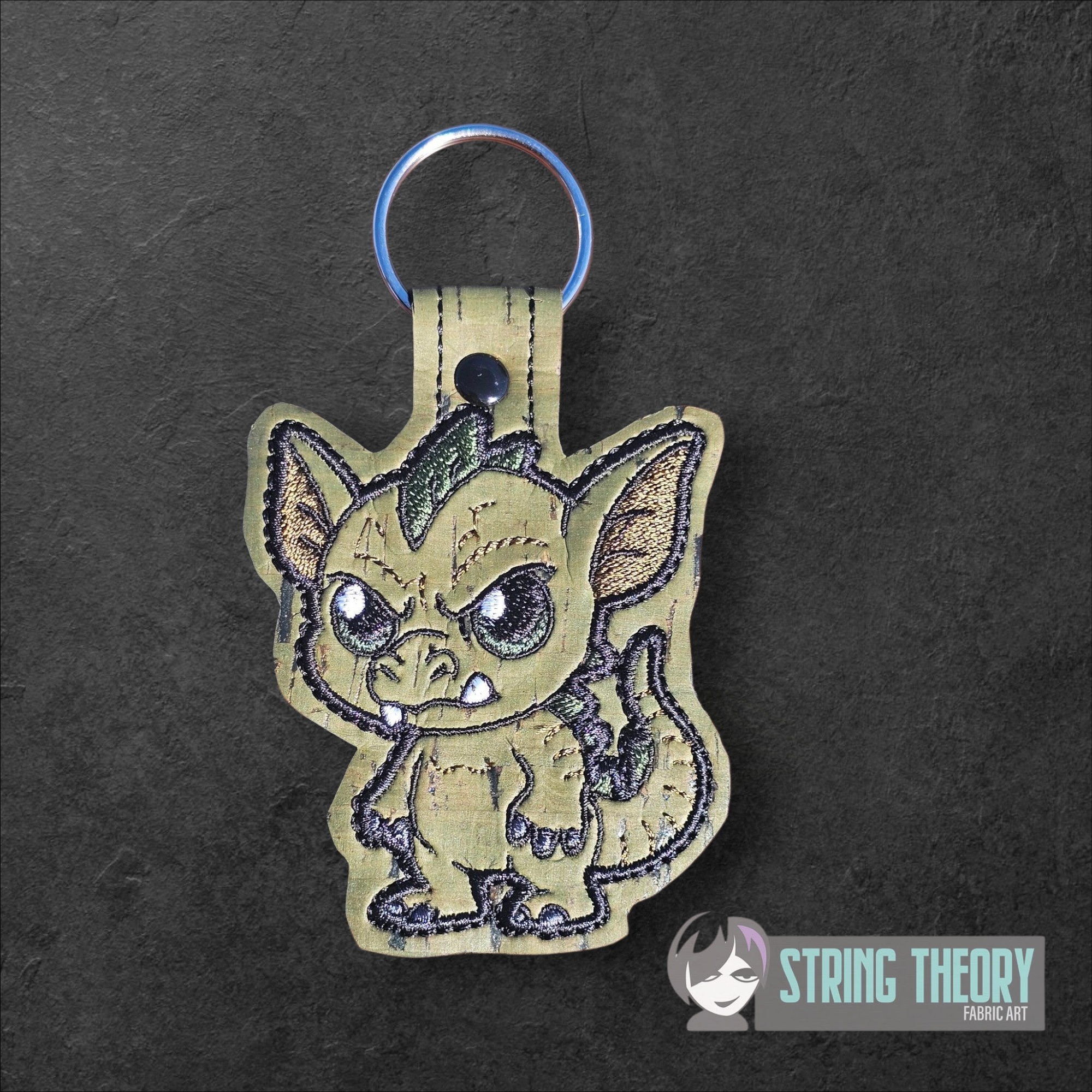 Chibi Chupacabra Snap Tab Key Fob Digital Download for Machine ...
