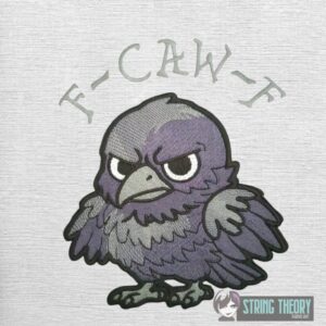 Chibi Crow F Caw F machine embroidery design