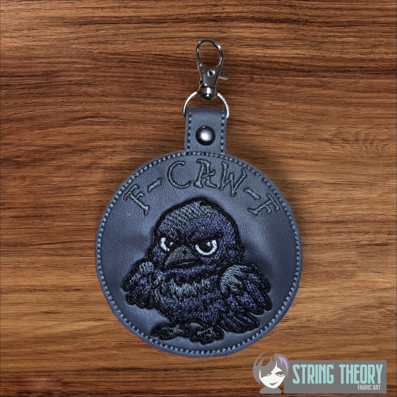 Chibi Crow F Caw F fob ITH machine embroidery design