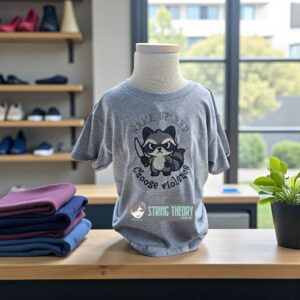 Stabby Raccoon Wake Up and Choose Violence machine embroidery design