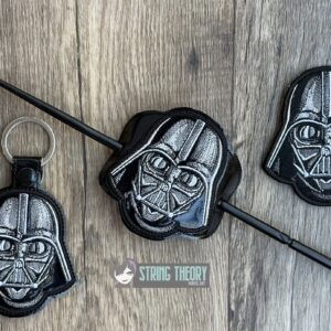 Star Wars Darth Vader fob patch bun cover ITH machine embroidery design