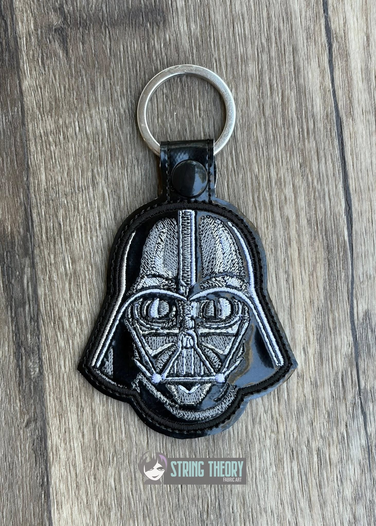 Star Wars Darth Vader fob patch bun cover ITH machine embroidery design