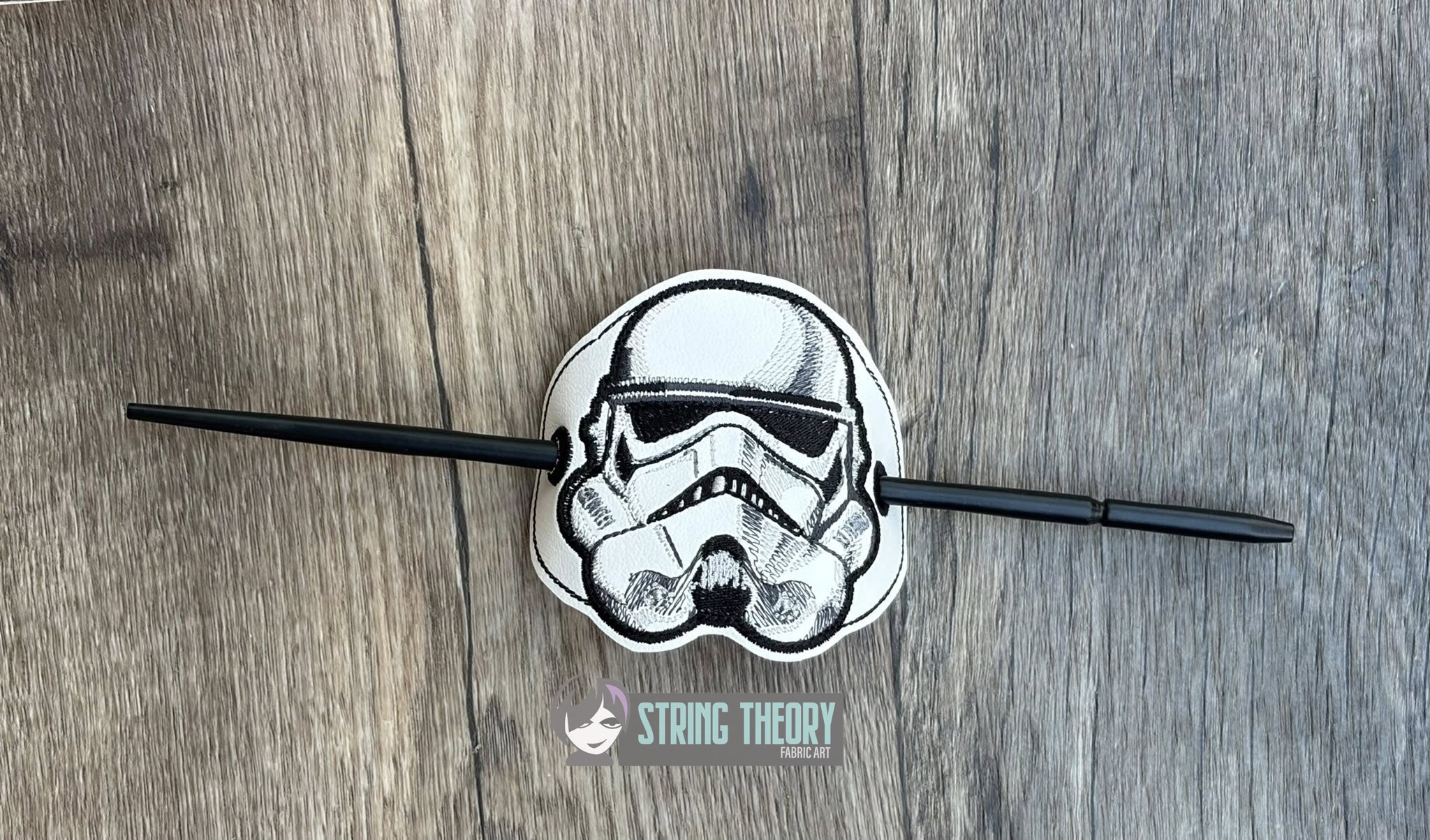 Star Wars Stormtrooper bun cover ITH machine embroidery design