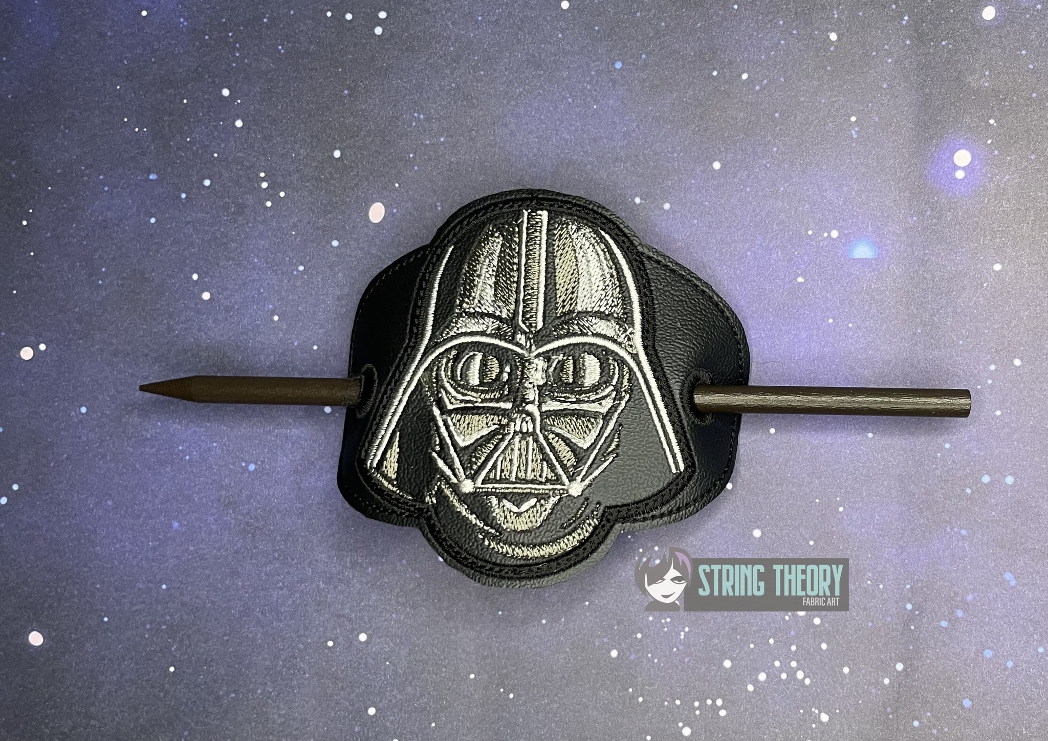 Star Wars Darth Vader fob patch bun cover ITH machine embroidery design