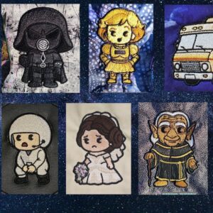 Spaceballs Chibi machine embroidery design