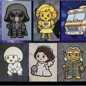 Spaceballs Chibi machine embroidery design