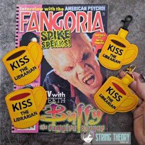 Buffy the Vampire Slayer Kiss the Librarian ITH machine embroidery design