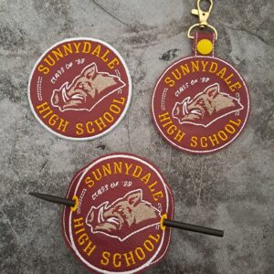 Buffy the Vampire Slayer SHS Razorbacks ITH machine embroidery design