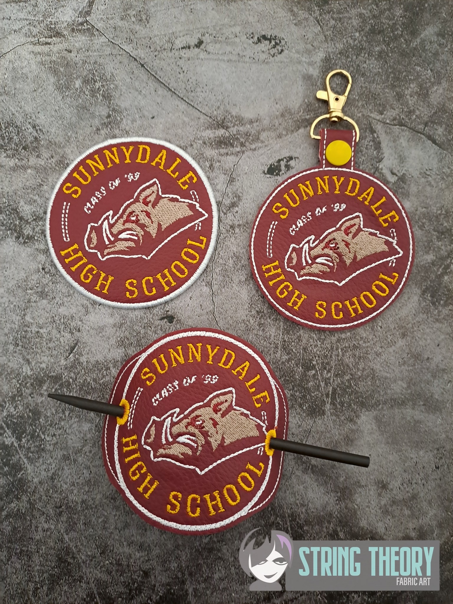 Buffy the Vampire Slayer SHS Razorbacks ITH machine embroidery design