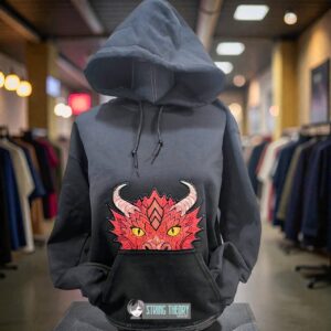 Dragon peeker ITH machine embroidery design