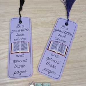 Book Whore Bookmark ITH Machine Embroidery Design