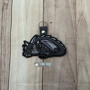 Chibi Dragon Dozer ITH Fob machine Embroidery Design