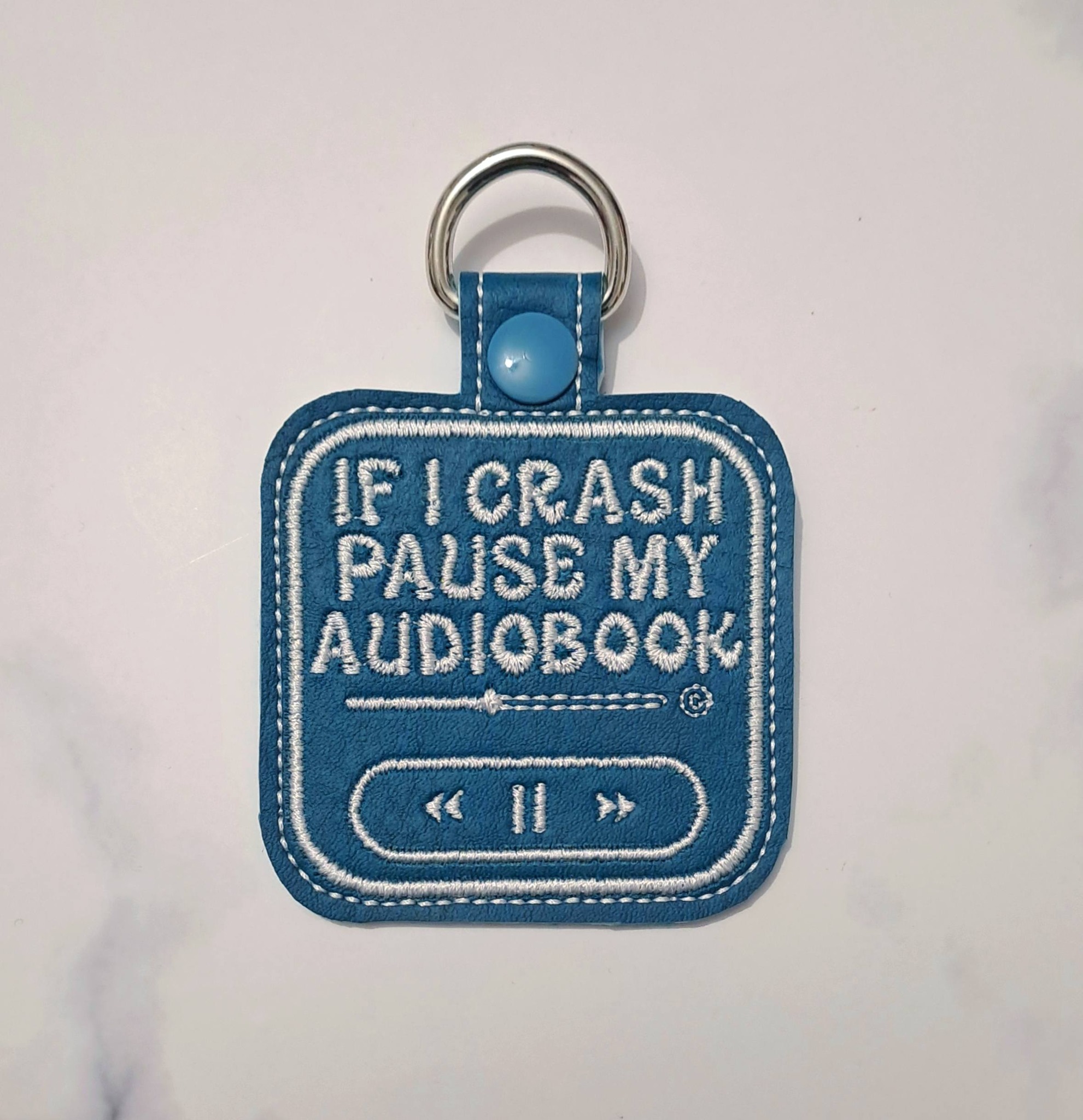 Pause My Audiobook ITH machine embroidery design