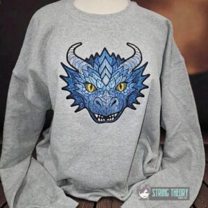 Dragon Face Applique machine embroidery design pattern