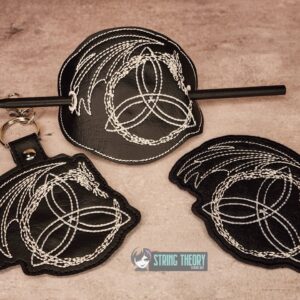 Dragon Diplomacy Logo ITH machine Embroidery Design